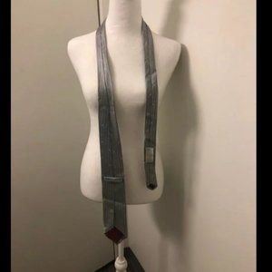 Vivienne Westwood Silver Gray Logo Tie One Size